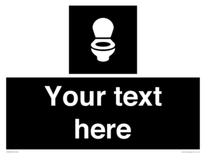 Custom information: black panel wc toilet